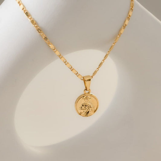 Conjunto Dama Cadena Plana 45cm + Dije Judas Tadeo