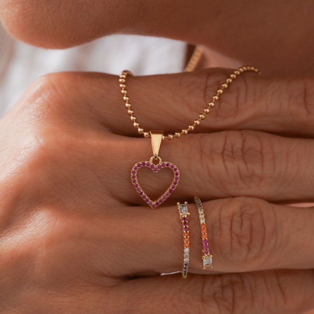 Dije Dama Amour Verde Y Rojo