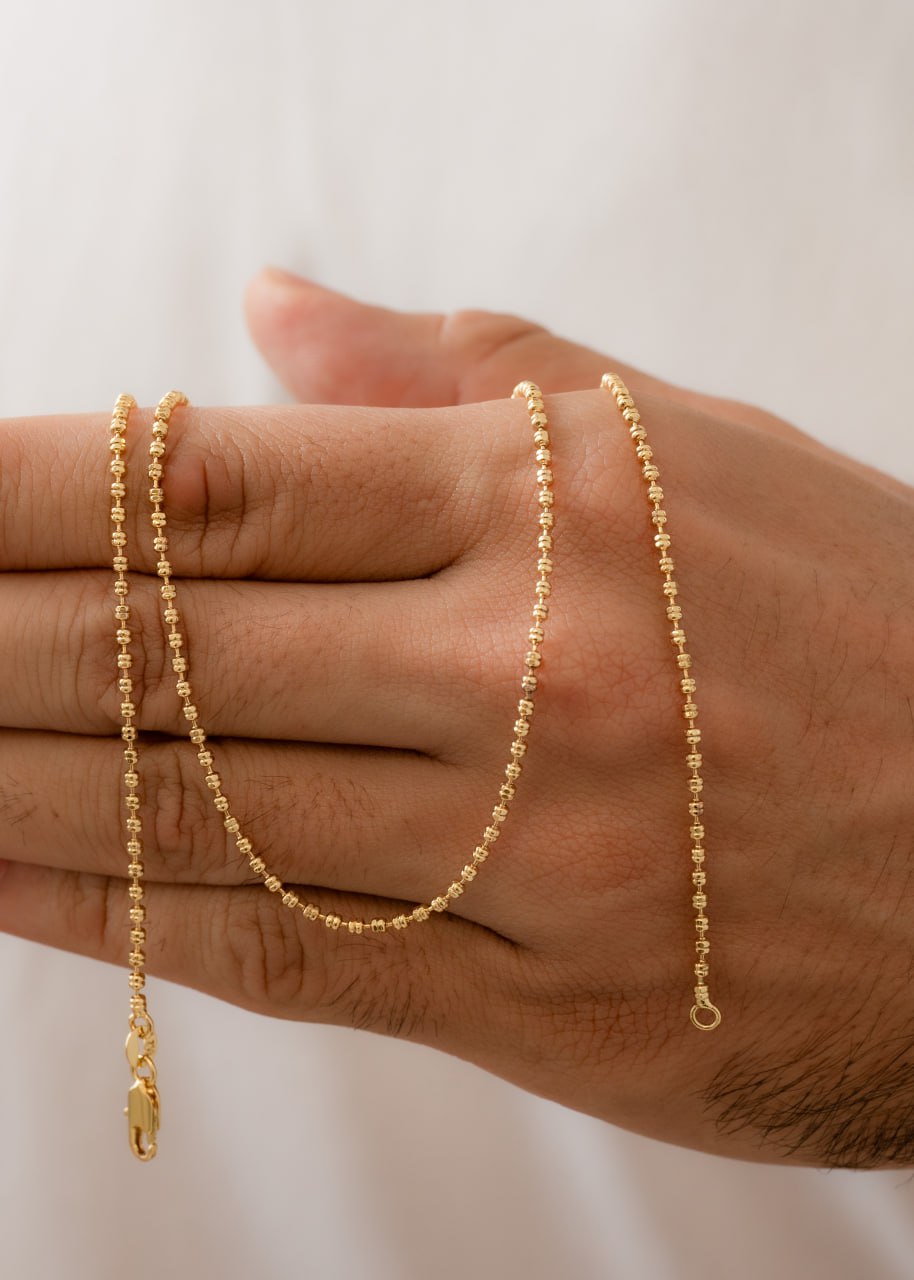 Cadena Hombre Militar Doble 65cm