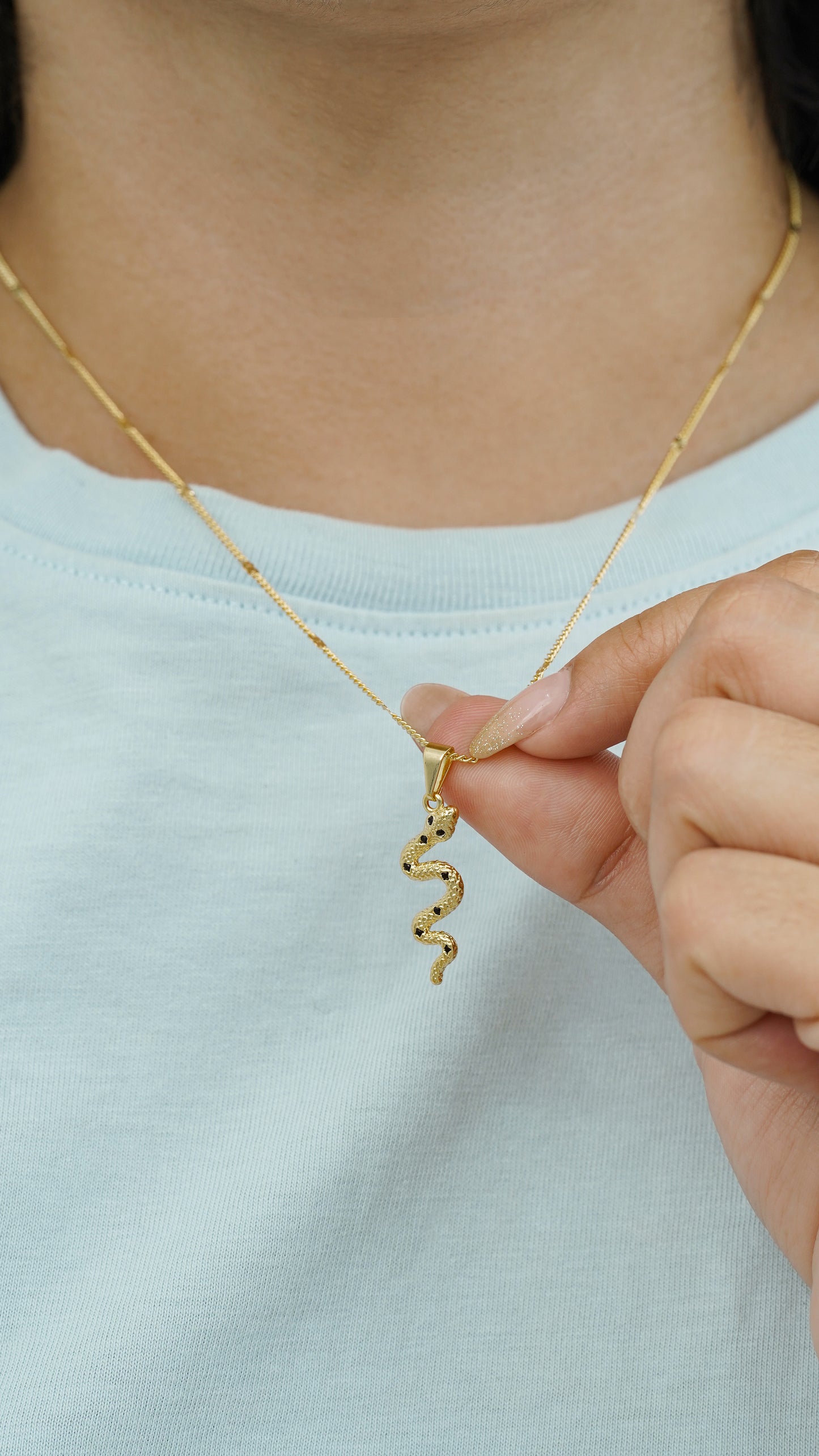 Cadena Dama Cubana Destellos 45cm