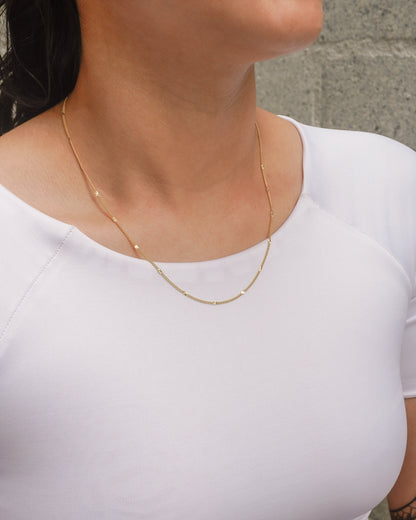 Cadena Dama Cubana Destellos 45cm