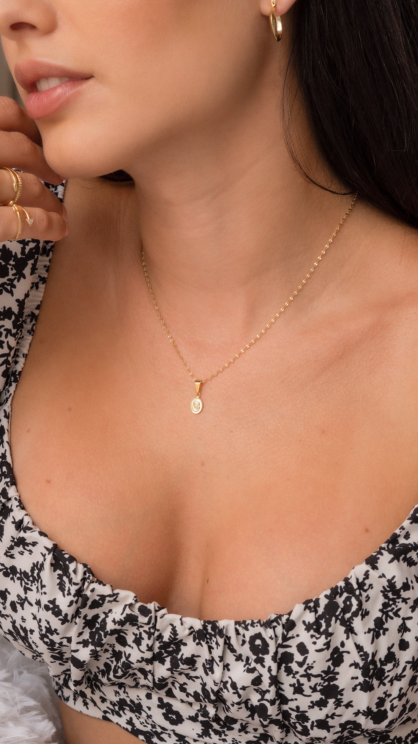 Cadena Dama Espejo Cuadrada 45cm (El dije va por separado)