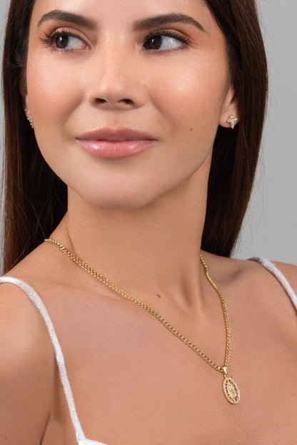 Cadena Dama Cubana 3mm 45cm (El dije va por separado)