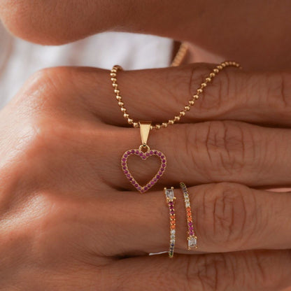 Dije Dama Amour Verde Y Rojo