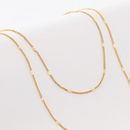 Cadena Dama Cubana Destellos 45cm