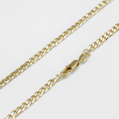 Cadena Dama Cubana 3mm 45cm (El dije va por separado)