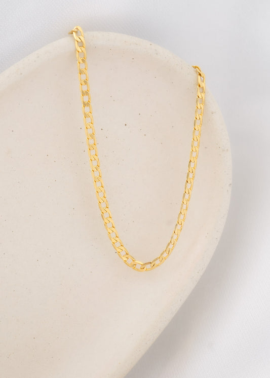 Cadena Dama Cubana plana Diamantada 45cm