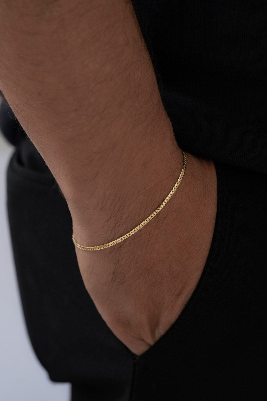 Pulsera hombre Plana 20cm