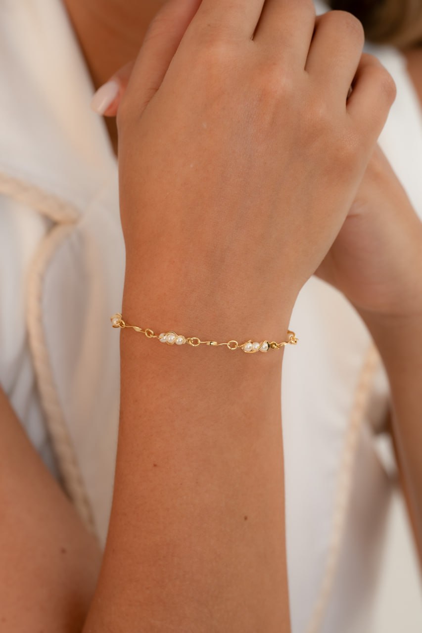 Conjunto Dama Camándula 50cm + Pulsera Perla