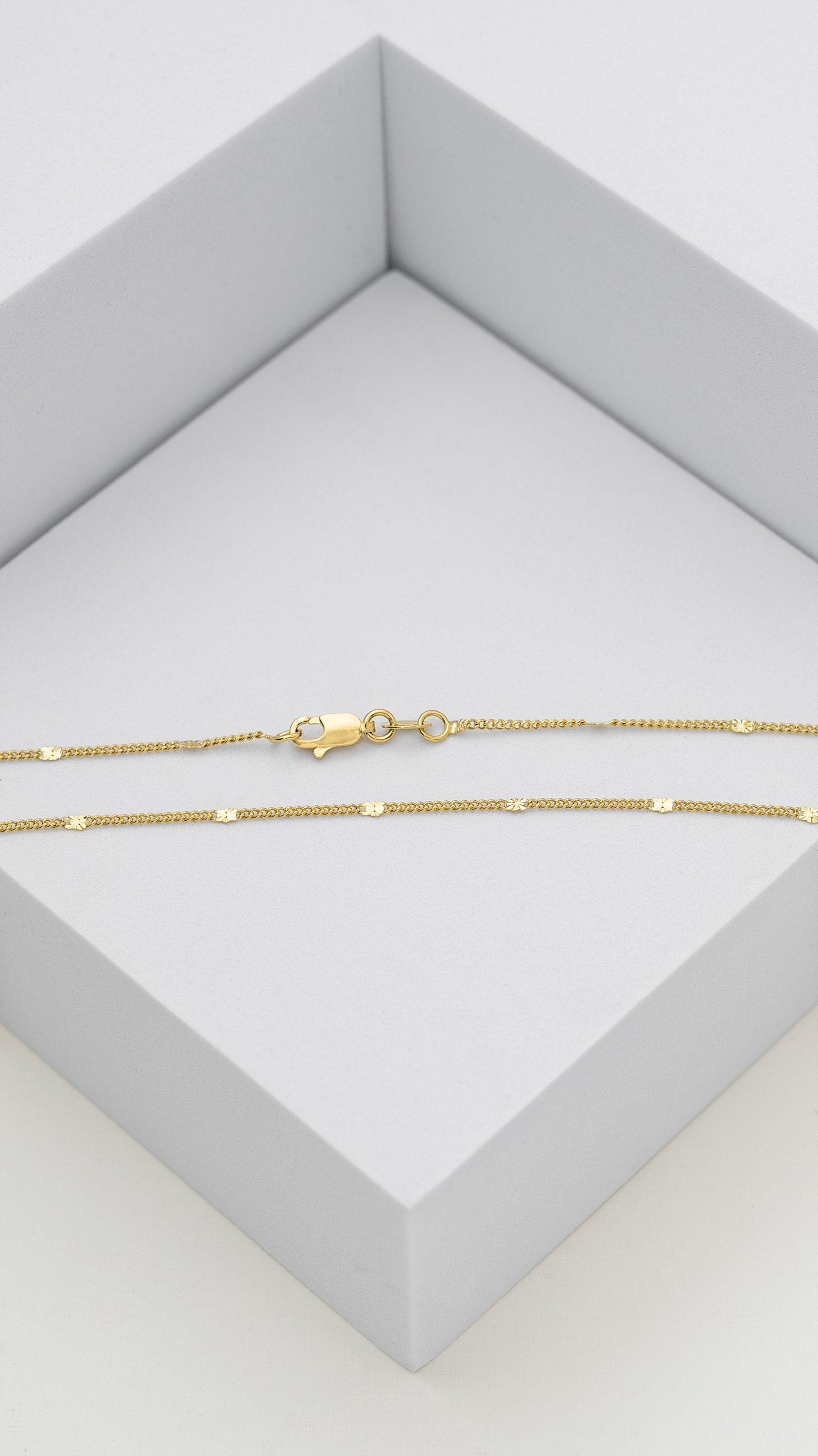 Cadena Dama Cubana Destellos 45cm