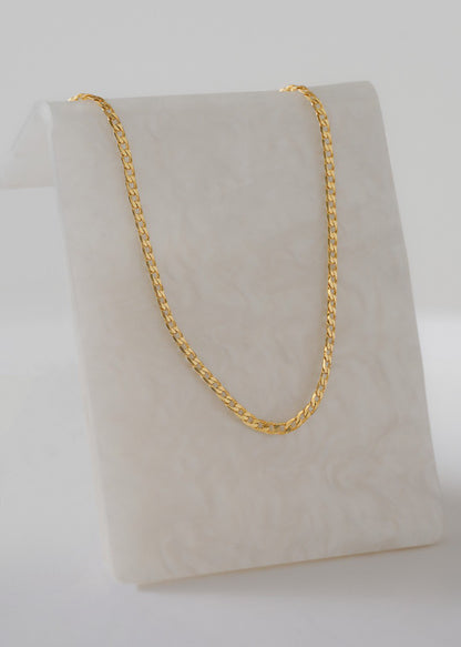 Cadena Dama Cubana plana Diamantada 45cm