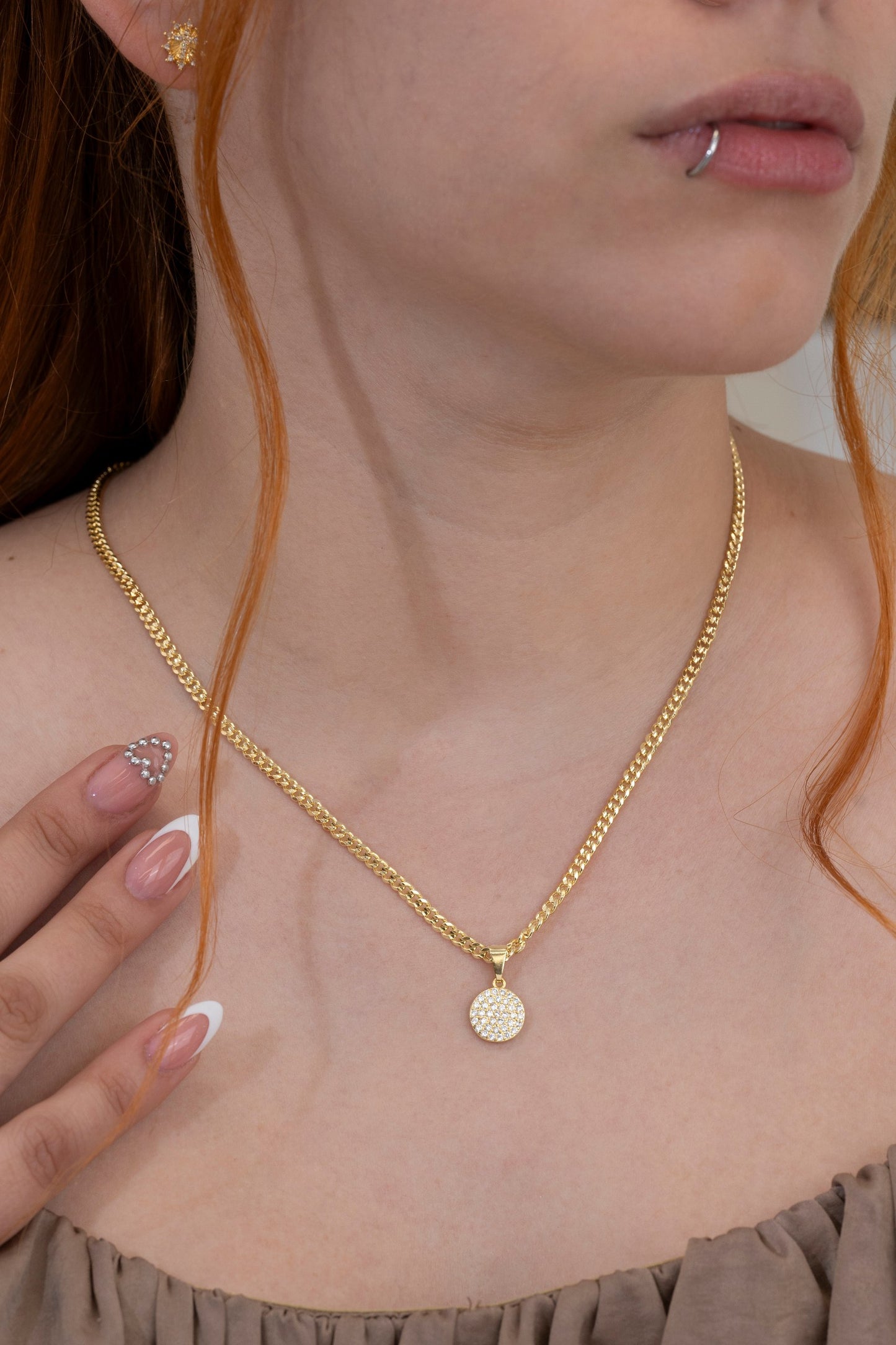 Cadena Dama Cubana 3mm 45cm (El dije va por separado)