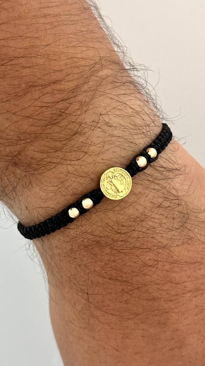 Manilla Hombre San Benito con balín 4mm en los lados y balín 3mm en las punteras