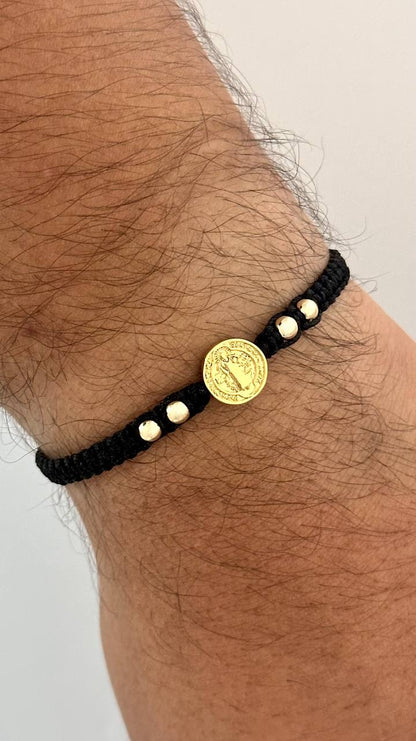 Manilla Hombre San Benito con balín 4mm en los lados y balín 3mm en las punteras