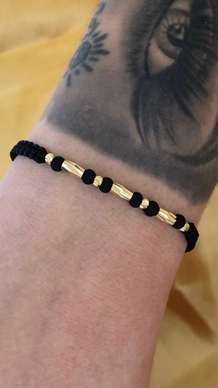 Manilla Hombre Canutillo y balin liso 4mm