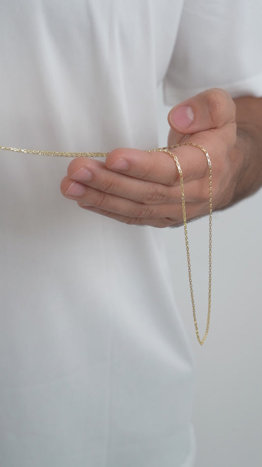 Cadena Hombre Militar Doble 65cm