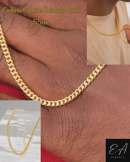 Cadena Hombre Eslabon 4mm 65cm (dije va por separado)