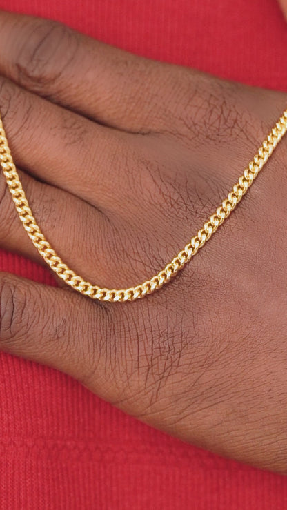 Cadena Hombre Eslabon 4mm 65cm (dije va por separado)